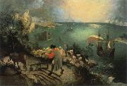 BRUEGEL, Pieter the Elder landscape with the fall of lcarus USA oil painting artist